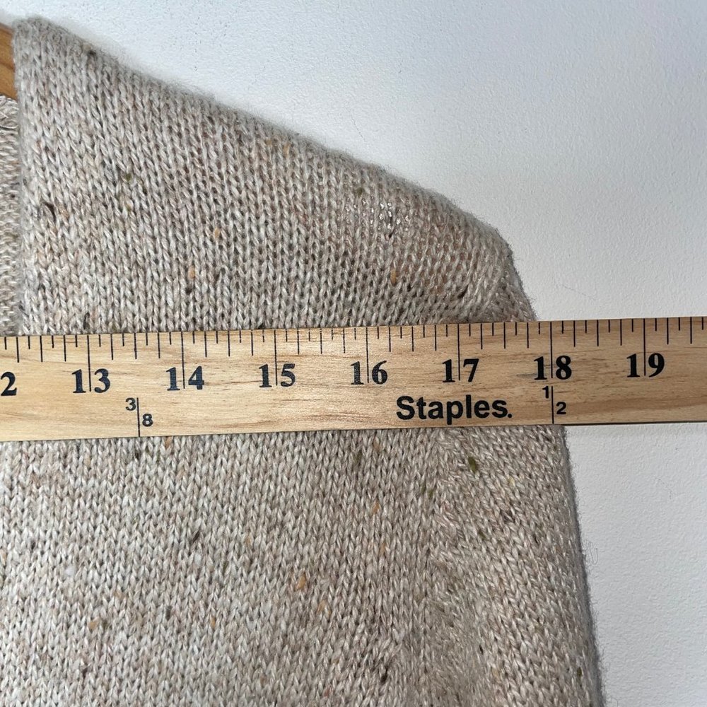 Woolrich Embroidery Cardinal Zip Wool Blend Holiday Cardigan Sweater Oatmeal L - Picture 10 of 14